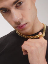 The Golden Time II® - 12mm Miami Cuban Link Chain 18K Gold Plated by Bling Proud | Urban Jewelry Online Store