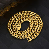 The Golden Time II® - 12mm Miami Cuban Link Chain 18K Gold Plated by Bling Proud | Urban Jewelry Online Store