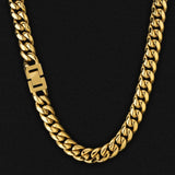 The Golden Time II® - 12mm Miami Cuban Link Chain 18K Gold Plated by Bling Proud | Urban Jewelry Online Store