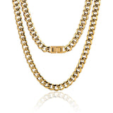 The Golden Time® - 10mm Miami Cuban Link Chain 18K Gold Plated by Bling Proud | Urban Jewelry Online Store