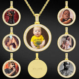 THE MISSING® - Custom Iced Out Baguette Cut Round Photo Pendant by Bling Proud | Urban Jewelry Online Store