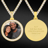 THE MISSING® - Custom Iced Out Baguette Cut Round Photo Pendant by Bling Proud | Urban Jewelry Online Store