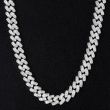 The Prince's Pride® - 12mm Baguette CZ Cuban Link Chain White Gold Plated by Bling Proud | Urban Jewelry Online Store