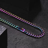 The Rainbow Baby® - 8mm Rainbow Miami Cuban Link Chain by Bling Proud | Urban Jewelry Online Store