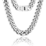 The Stormtrooper II® - 12mm Miami Cuban Link Chain White Gold Plated by Bling Proud | Urban Jewelry Online Store