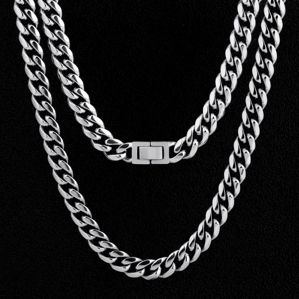 The Stormtrooper®- 10mm Miami Cuban Link Chain White Gold Plated by Bling Proud | Urban Jewelry Online Store