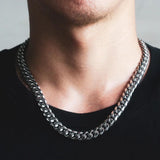 The Stormtrooper®- 10mm Miami Cuban Link Chain White Gold Plated by Bling Proud | Urban Jewelry Online Store