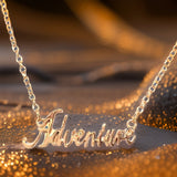 Adventure Script Necklace by The Urban Charm by The Urban Charm