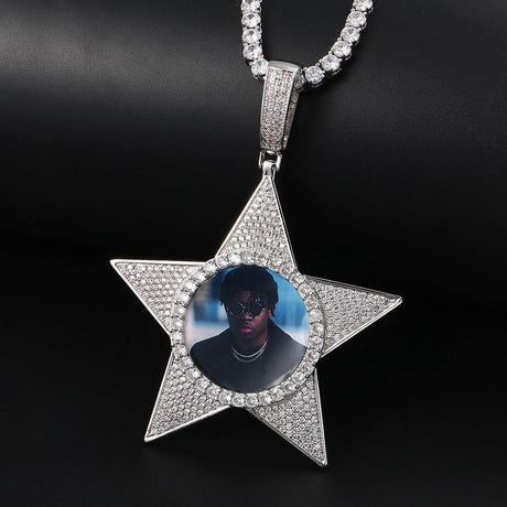 THE WALK OF FAME® - Custom Iced Out Star Photo Pendant by Bling Proud | Urban Jewelry Online Store