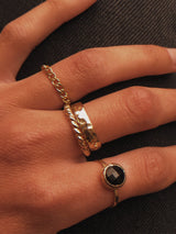 Thick Hammered Gold Band by Toasted Jewelry