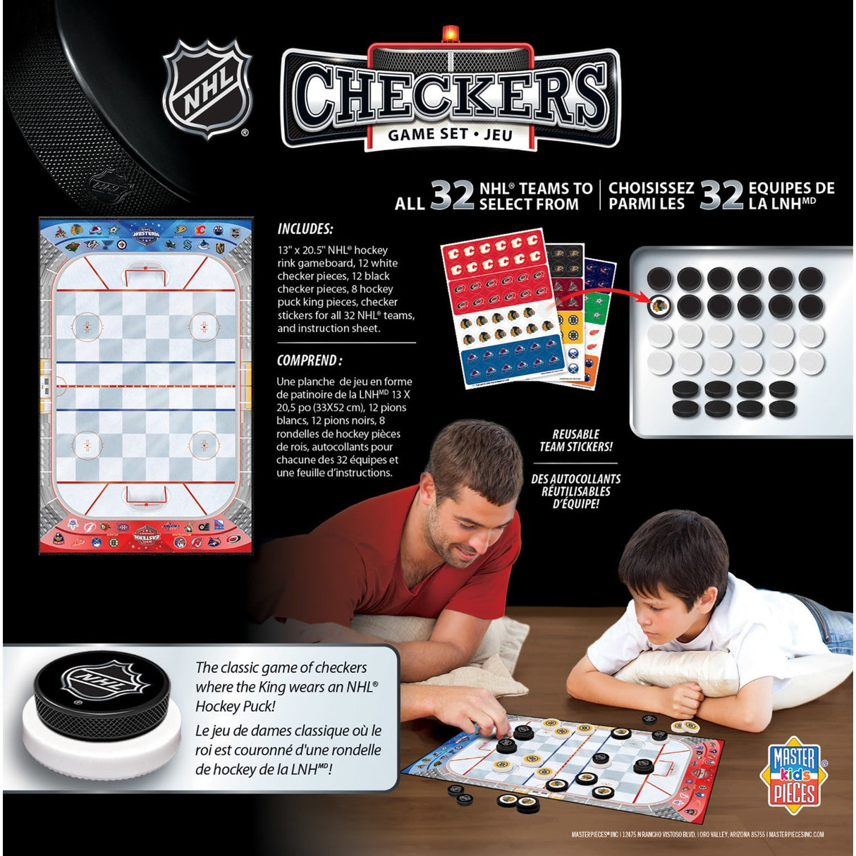 NHL - League Checkers Board Game by MasterPieces Puzzle Company INC