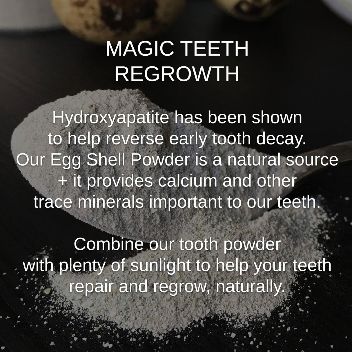 Shwally Magical Hydroxyapatite Cattle Bone & Egg Shell Tooth Powder by Shwally