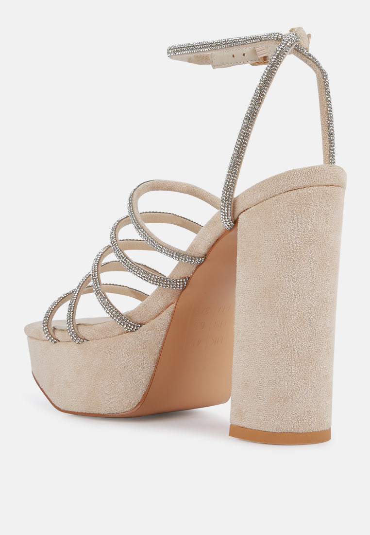 tricks high block heel sandals by London Rag