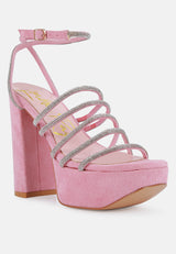 tricks high block heel sandals by London Rag