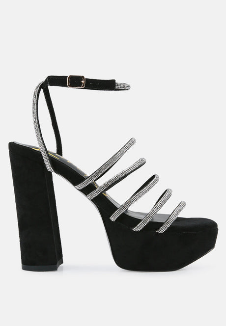 tricks high block heel sandals by London Rag