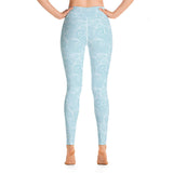 Women's Blue Ocean Swirl Yoga Leggings by Tropical Seas Clothing