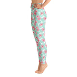 Women's Tropical Island Floral Yoga Leggings by Tropical Seas Clothing