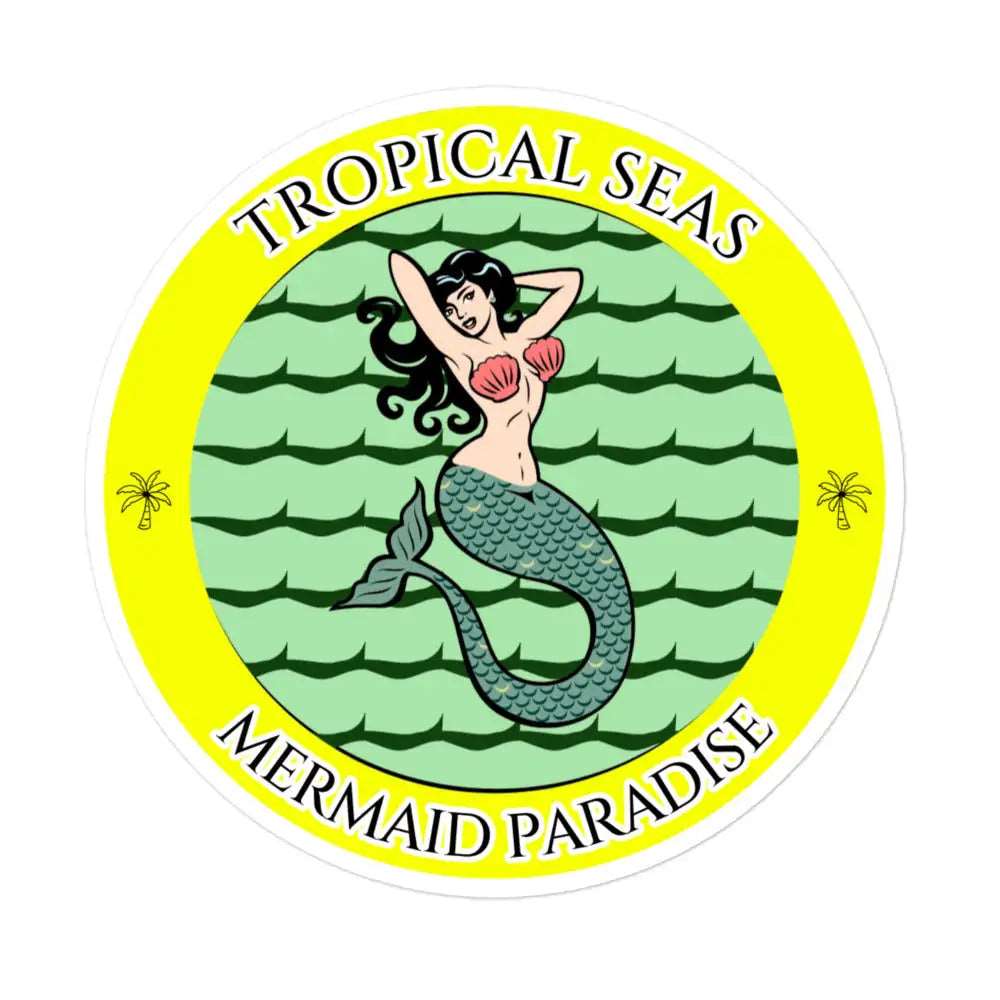 Mermaid Paradise stickers by Tropical Seas Clothing