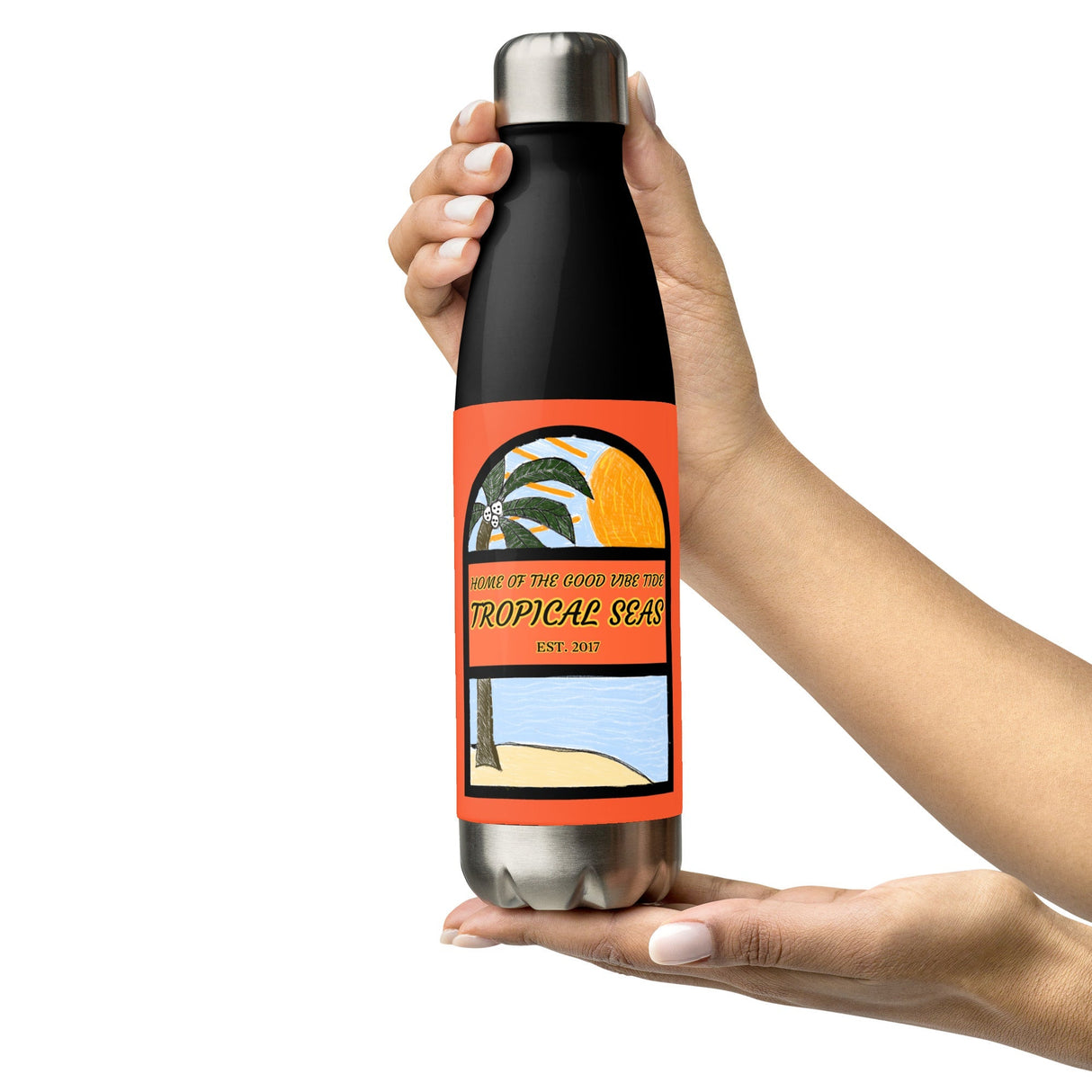 Lazy Afternoon Sketch Stainless Steel Water Bottle by Tropical Seas Clothing