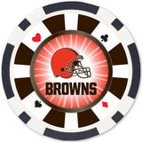 Cleveland Browns 100 Piece Poker Chips by MasterPieces Puzzle Company INC