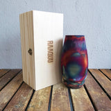 Tsuri Ceramic Raku Pottery Vase with Gift Box by RAAQUU