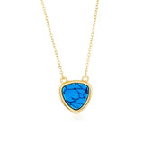 Donatello Gian 14K Gold Plated Genuine Turquoise Necklace by Donatello Gian