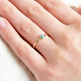 Natural Genuine Turquoise Silver or Gold Ring by Tiny Rituals