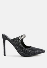 twinklet glitter diamante embellished stilettos by London Rag