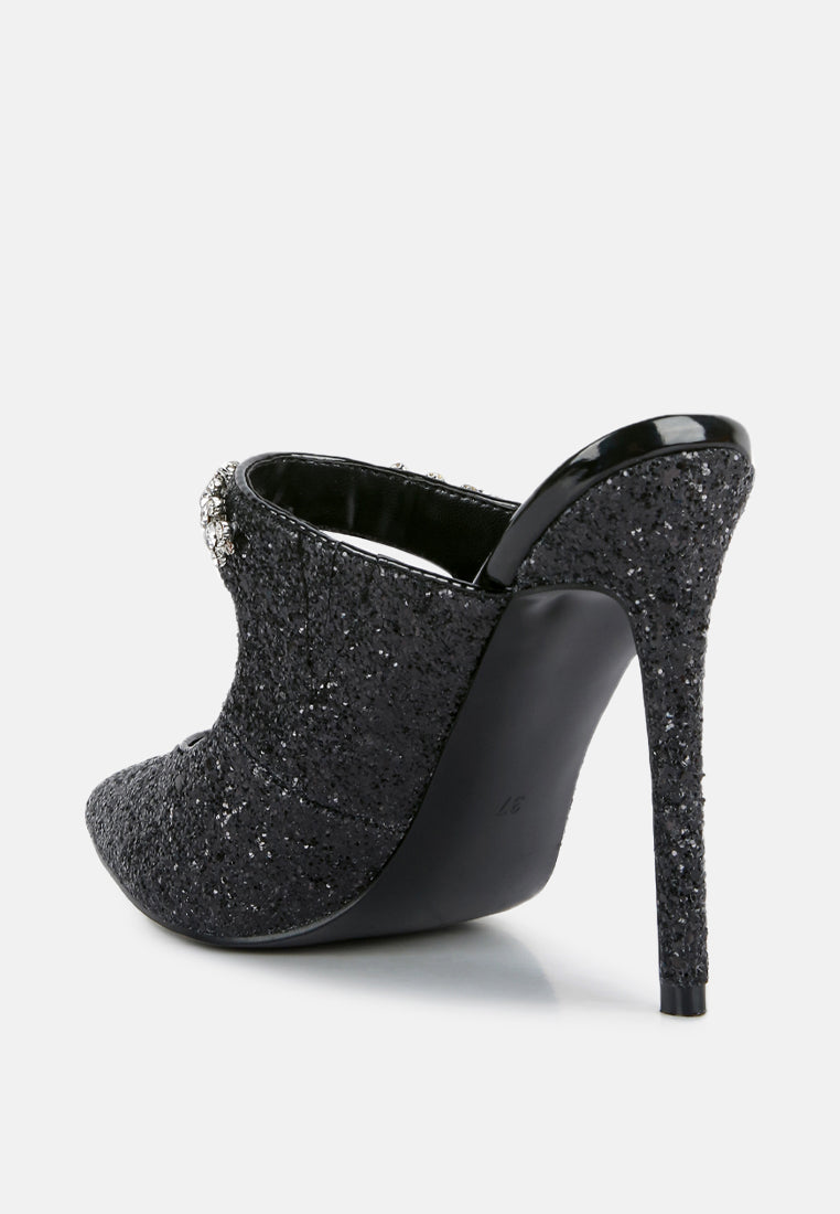 twinklet glitter diamante embellished stilettos by London Rag