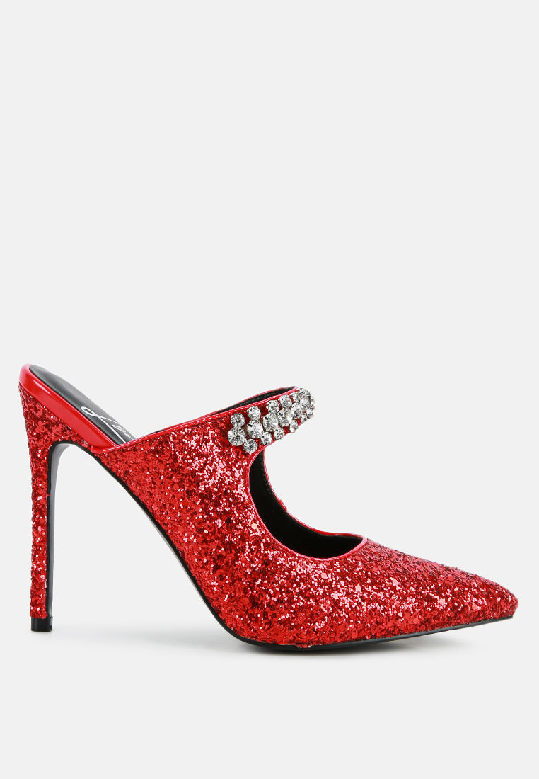 twinklet glitter diamante embellished stilettos by London Rag