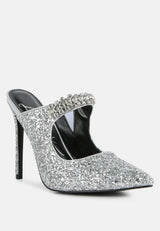 twinklet glitter diamante embellished stilettos by London Rag