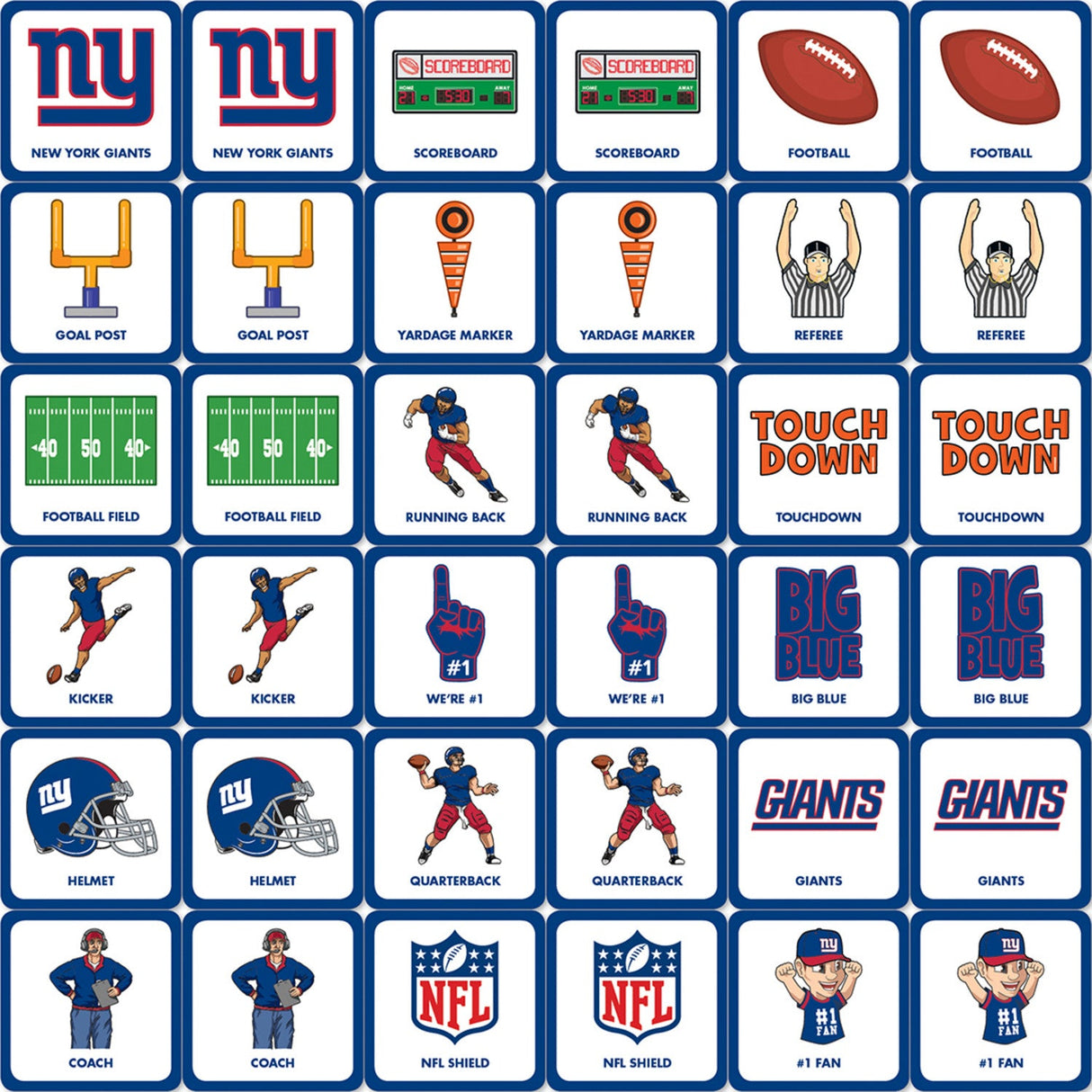 New York Giants Matching Game by MasterPieces Puzzle Company INC