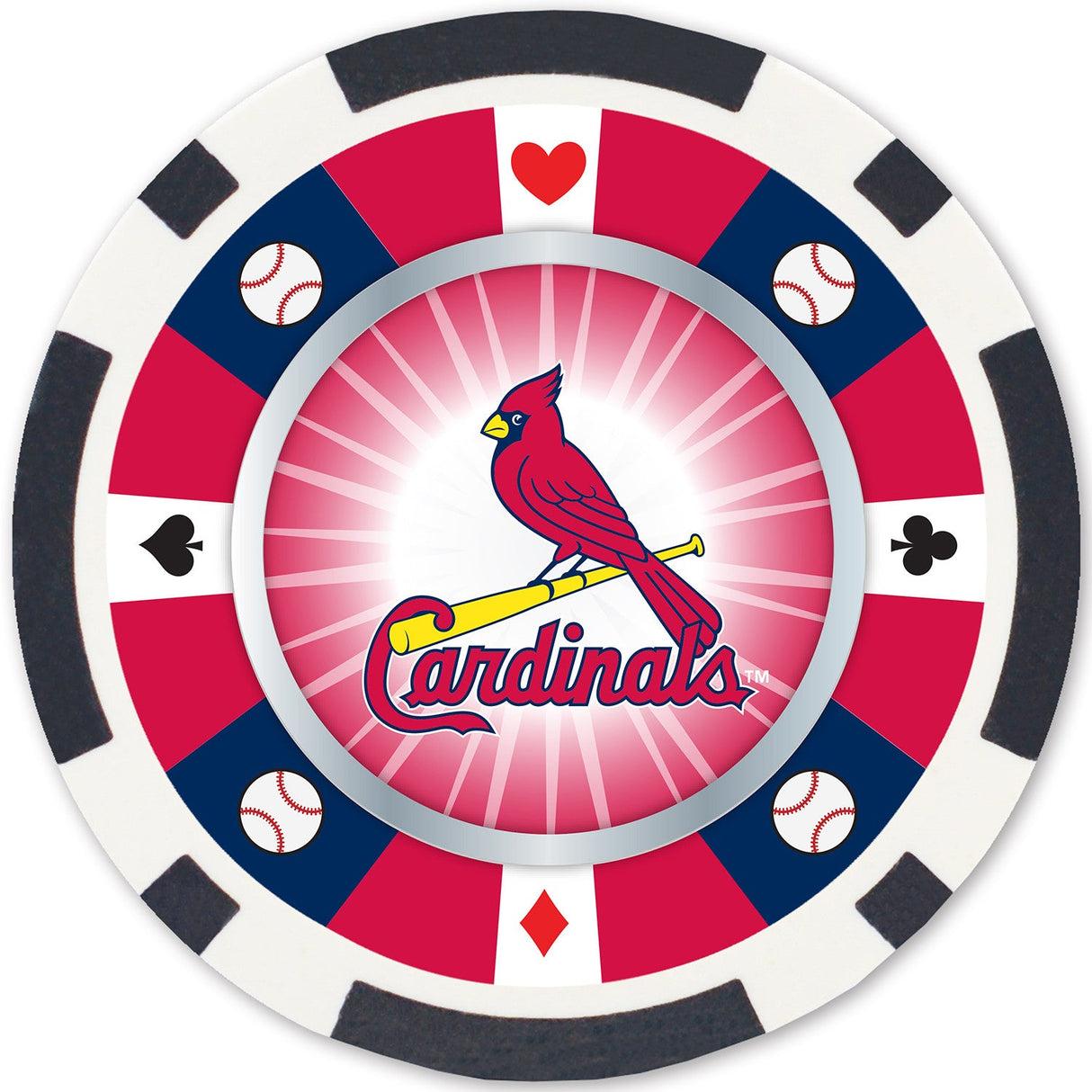 St. Louis Cardinals 100 Piece Poker Chips by MasterPieces Puzzle Company INC