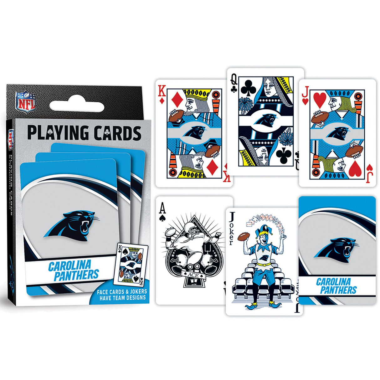 Carolina Panthers Playing Cards - 54 Card Deck by MasterPieces Puzzle Company INC