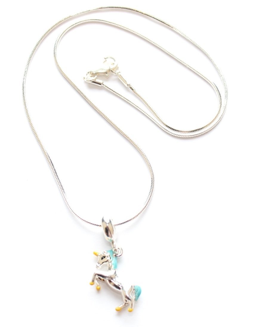 Children's Silver Plated Magical Unicorn Necklace by Liberty Charms USA