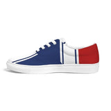 Sneakers for Men, Blue Red White Striped Print - Sports Shoes by inQue.Style