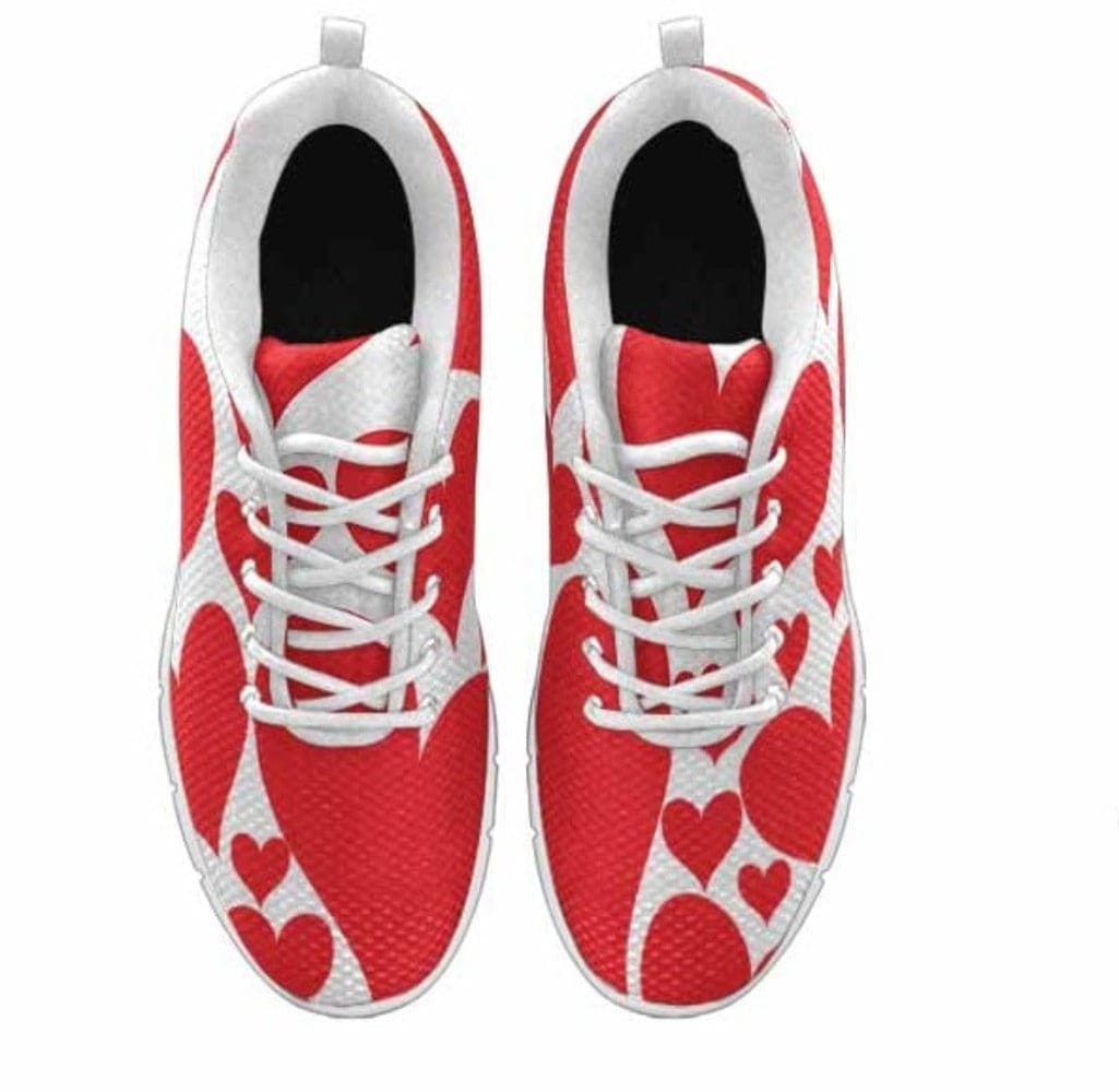 Sneakers for Women, Love Red Hearts - S893 by inQue.Style