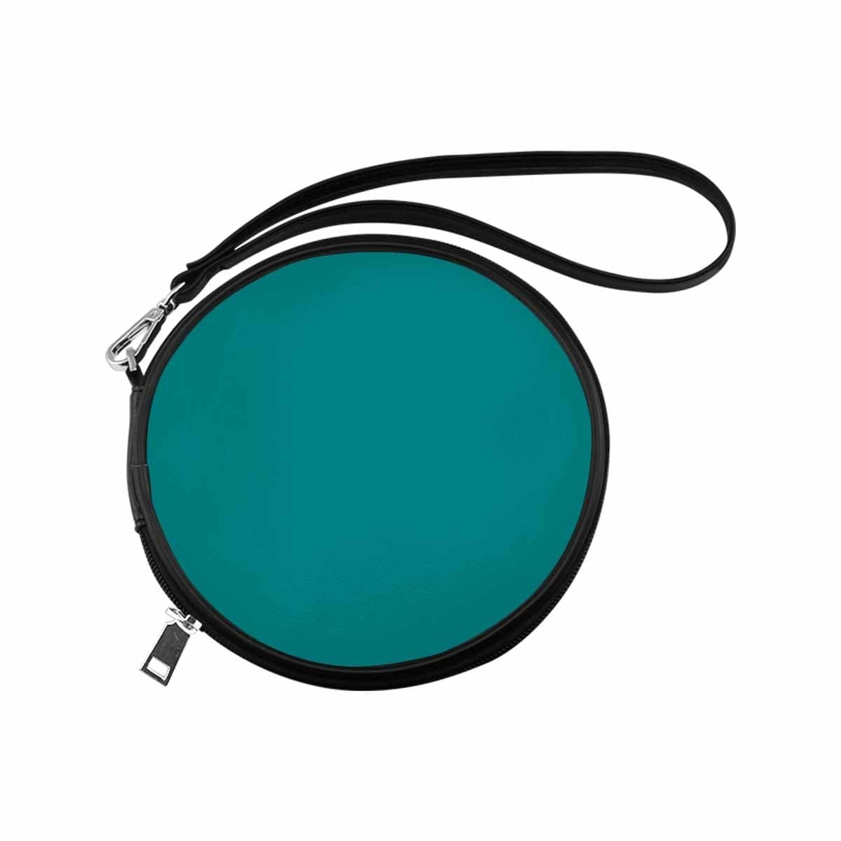 Womens Round Handbag, Dark Teal Green by inQue.Style