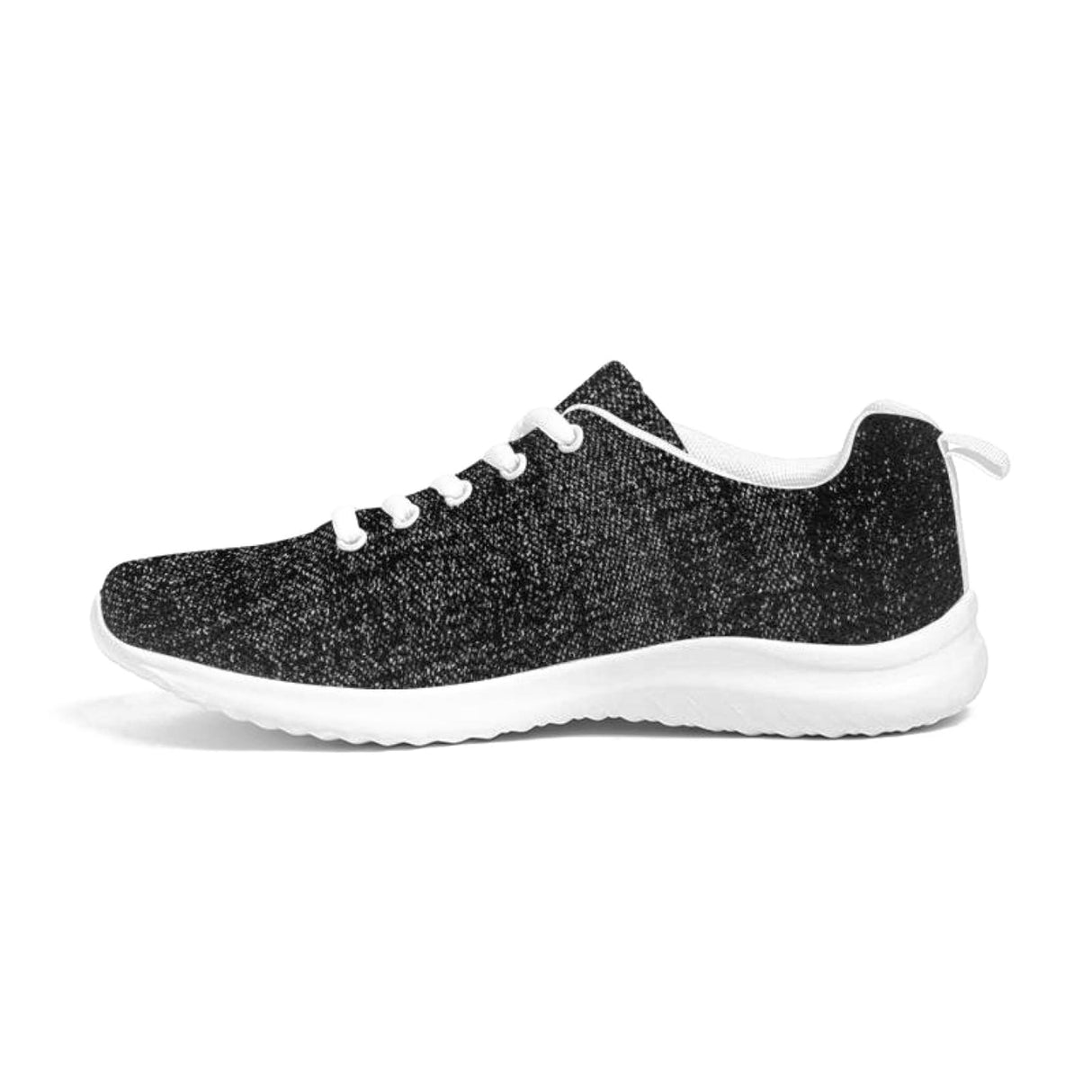 Womens Sneakers - Black and White Canvas Sports Shoes / Running by inQue.Style