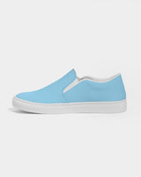 Womens Sneakers - Light Blue Low Top Slip-on Canvas Shoes by inQue.Style