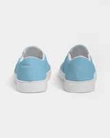 Womens Sneakers - Light Blue Low Top Slip-on Canvas Shoes by inQue.Style