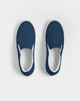 Womens Sneakers - Slip on Canvas Shoes / Navy Blue by inQue.Style