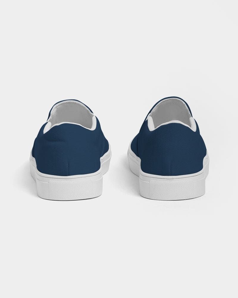 Womens Sneakers - Slip on Canvas Shoes / Navy Blue by inQue.Style