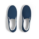 Womens Sneakers - Slip on Canvas Shoes / Navy Blue by inQue.Style