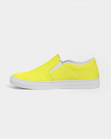 Womens Sneakers - Yellow Canvas Sports Shoes / Slip-on by inQue.Style