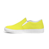 Womens Sneakers - Yellow Canvas Sports Shoes / Slip-on by inQue.Style