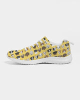 Womens Sneakers - Yellow Doggie Love Low Top Canvas Running Shoes by inQue.Style