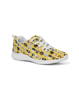 Womens Sneakers - Yellow Doggie Love Low Top Canvas Running Shoes by inQue.Style