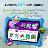 Contixo V10 7" Kids Tablet, Bluetooth Headphones, Tablet Bag, & Stylus Bundle by Contixo