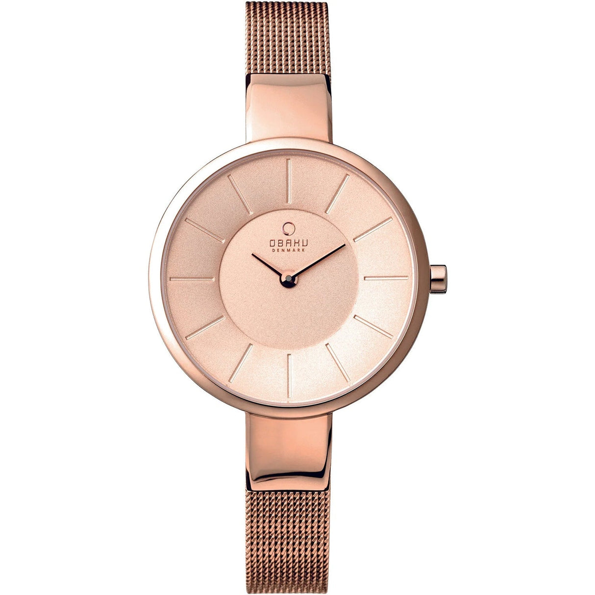 Obaku Women's Denmark Rose gold Dial Watch - V149LXVVMV by Balec Group